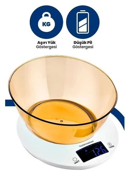 GOLDMASTER GM-7151 SENSİTİVE ELEKTRİKLİ MUTFAK TERAZİSİ - 4