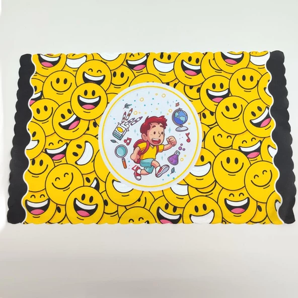 Emoji Desenli Beslenme Örtüsü