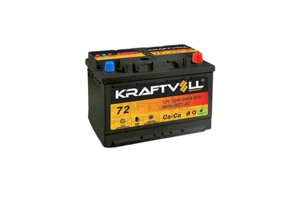 Kraftvoll AKU 12V 72 AH LB3 (278×175×175) TAM KAPALI ALCAK
