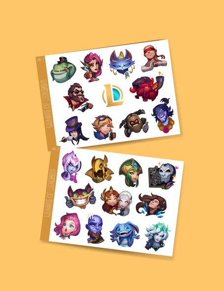 LOL -III-IV league of legends - icons - lol sticker  set 2 ' li - oyun sticker - telefon süsleme - laptop çıkartmaları