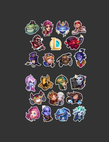 LOL -III-IV league of legends - icons - lol sticker  set 2 ' li - oyun sticker - telefon süsleme - laptop çıkartmaları - Resim 3