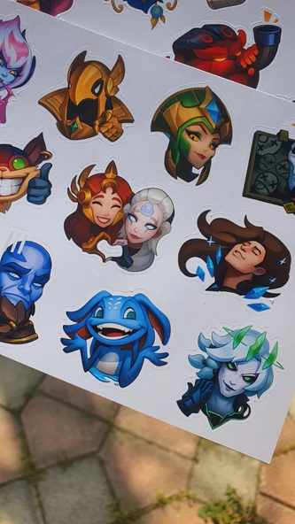LOL -III-IV league of legends - icons - lol sticker  set 2 ' li - oyun sticker - telefon süsleme - laptop çıkartmaları - Resim 5