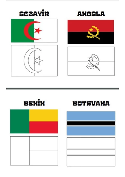 Ülke Bayrakları Bak-BOYA Kitabı (178 ÜLKE Bayrağı) - 3