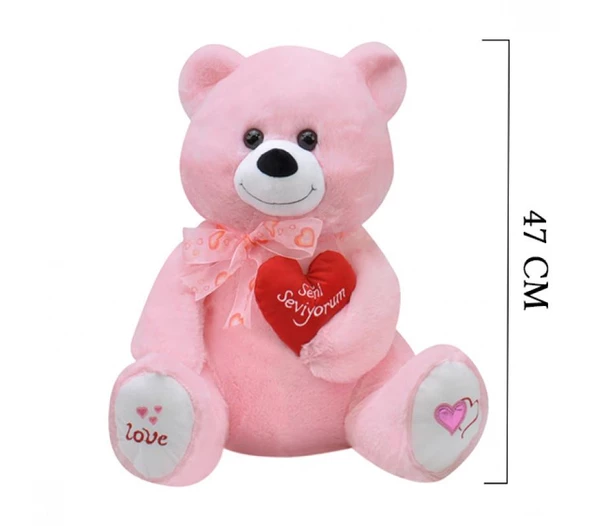 1030 Pembe Yumoş Ayı 47 Cm