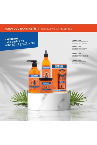 Arcade Koruyucu Bakım Serisi ( Şampuan 500 ml +maske+serum+fön Suyu) - Resim 2
