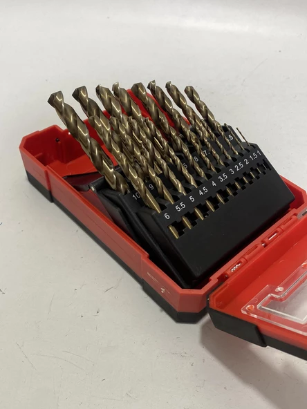 DrillForce Hss Buçuklu Metal Matkap Ucu Seti 1-10mm 19 Parça - Resim 2