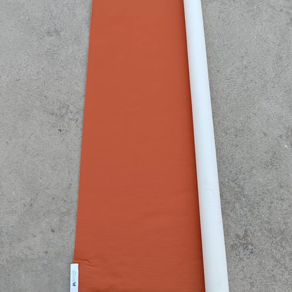 Morbern Marin Döşemelik Suni Deri Düzenli Kumaş Turuncu 300x140 cm - Resim 5