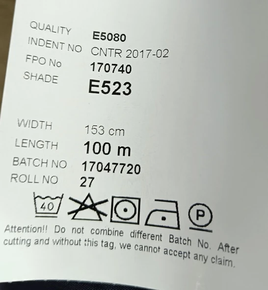 Saten Astarlık Kumaş Mavi 1,53x100metre - Resim 5