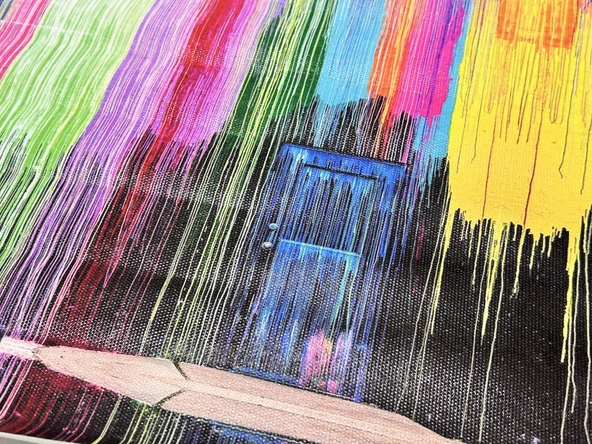 Renklerin Dansı Adlı Duvar Boyama Sanatı Baskı Posteri - Resim 3