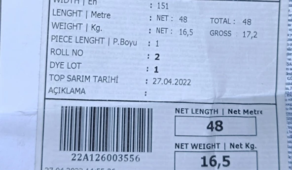 Pamuk Ekose Desen Kumaş Gri 1,50x48metre - Resim 6