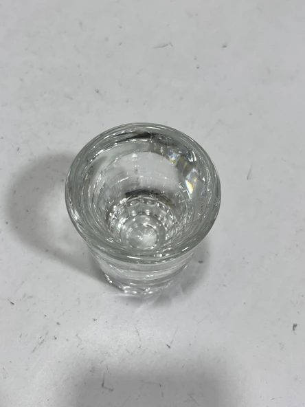 Desenli Kristal Cam Likör Bardağı (Defolu) - Resim 3