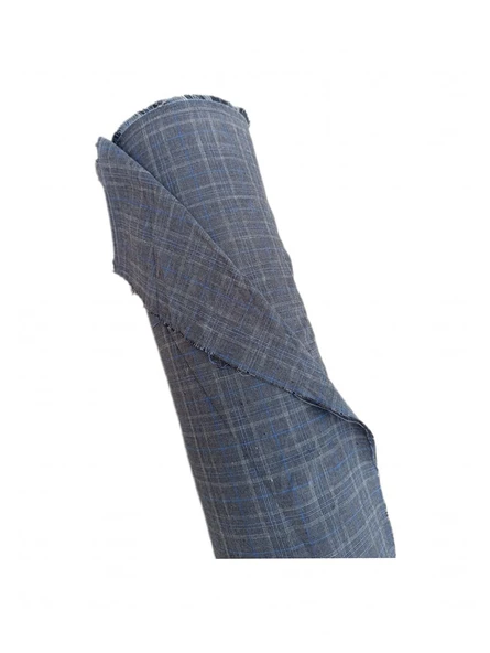 Pamuk Ekose Desen Kumaş Gri 1,50x48metre - Resim 2