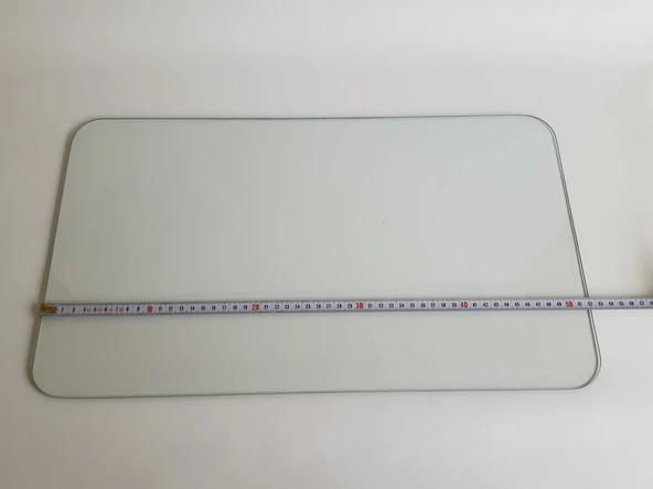 Çok Amaçlı Şeffaf Temperli Cam 52x30cm (Defolu) - Resim 4