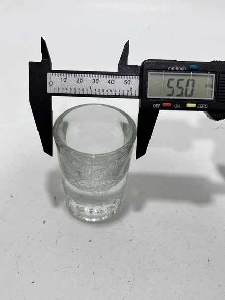 Desenli Kristal Cam Likör Bardağı (Defolu) - Resim 7