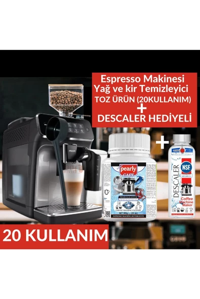 Pearly Care Coffeo Ev Tipi Tüm Espresso Makinesi Modellerine Uygun Kahve Yağ Ve Kir Temizleyici Descaler Hediyeli