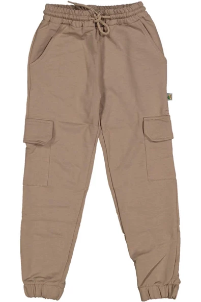 Çocuk Çift Kargo Cepli Paça Lastikli Eşofman Alt BGL-ST03864 - 4