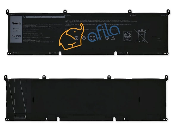 Dell 8FCTC Notebook Bataryası, Laptop Pili - 3 Cell