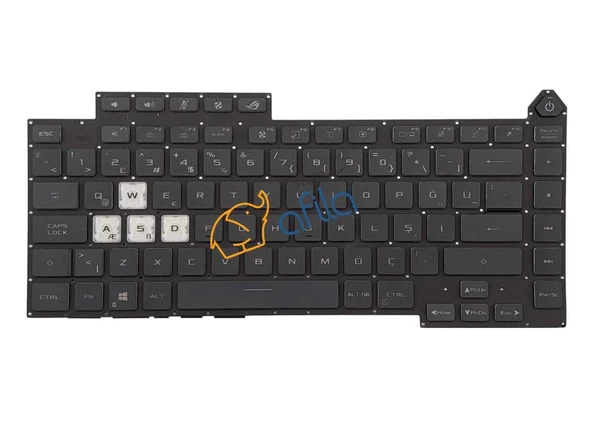 Asus ROG Strix G15 G513IC-HN029 Notebook Klavyesi Siyah TR RGB ışıklı