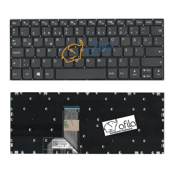 Lenovo Yoga 330-13IKB Notebook Klavyesi Siyah TR (Kül Rengi)