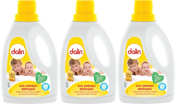 Dalin Çamaşır Deterjanı 1.5LT Klasik (Hassas ve Hipoalerjenik Formül) (3 Lü Set)