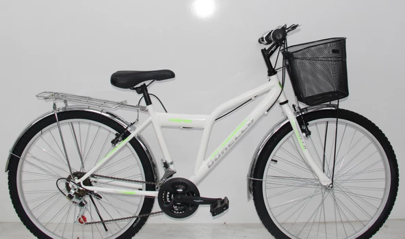 2650 model d kadro beyaz bisiklet sepetli camurluklu model dorello bisiklet - 2