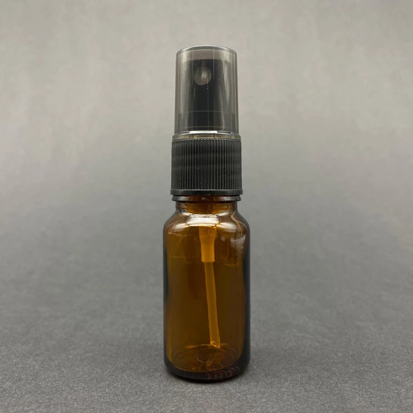 10 Ml Amber Cam Şişe Siyah Spreyli ,  10Cc Kahverengi Spreyli Boş Şişe x 6 Adet - Resim 2