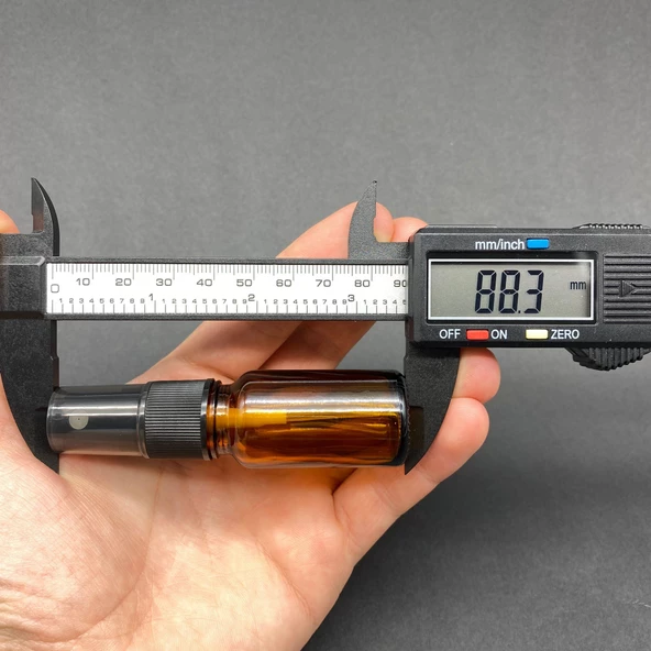 10 Ml Amber Cam Şişe Siyah Spreyli ,  10Cc Kahverengi Spreyli Boş Şişe x 6 Adet - Resim 3