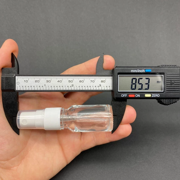 10 Ml Şeffaf Cam Şişe Beyaz Spreyli ,  10Cc Şeffaf Spreyli Boş Şişe x 6 Adet - Resim 3