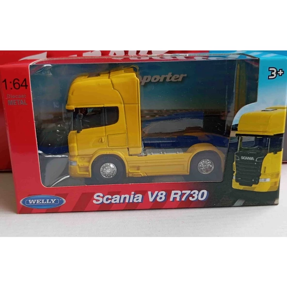 Scania V8 R730 1:64 Ölçekli Tır Çekici Sarı - 3