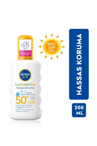 Nivea Baby Sun Spf 50 Koruma & Bakım Hassas Cilt Çocuk Güneş Spreyi 200 ml