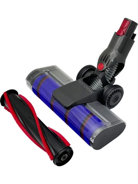 srfn ticaret Dyson Uyumlu V10 Süpürge Yumuşak ve Sert Rulo Fırçalı Başlık