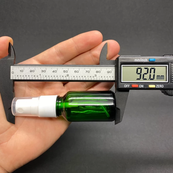 15 Ml Yeşil Cam Şişe Beyaz Spreyli ,  15Cc Yeşil Spreyli Boş Şişe x 6 Adet - Resim 3