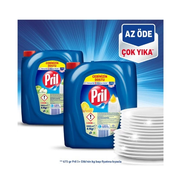 Pril Sıvı Bulaşık Deterjanı 4 KG - 2