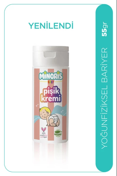 Minoris Baby Bebekler İçin Tamamen Doğal Pişik Bakım Kremi 110 gr