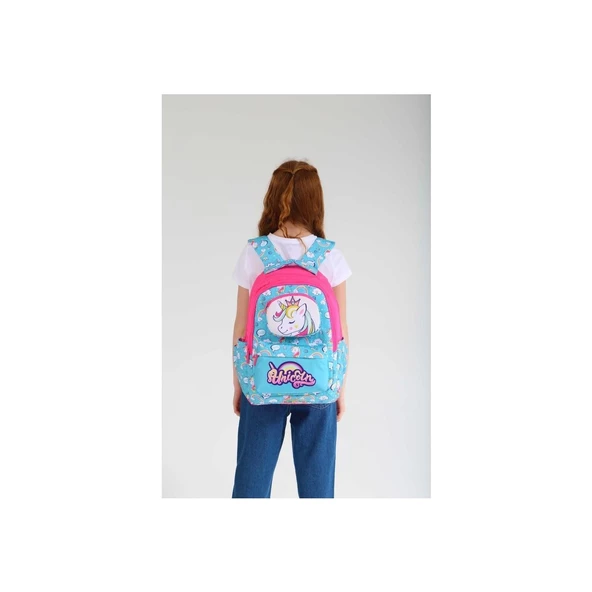 Kaukko Kids Sırt Çantası Toys Unicorn Mavi Pembe Okul Sırt Çantası - 2