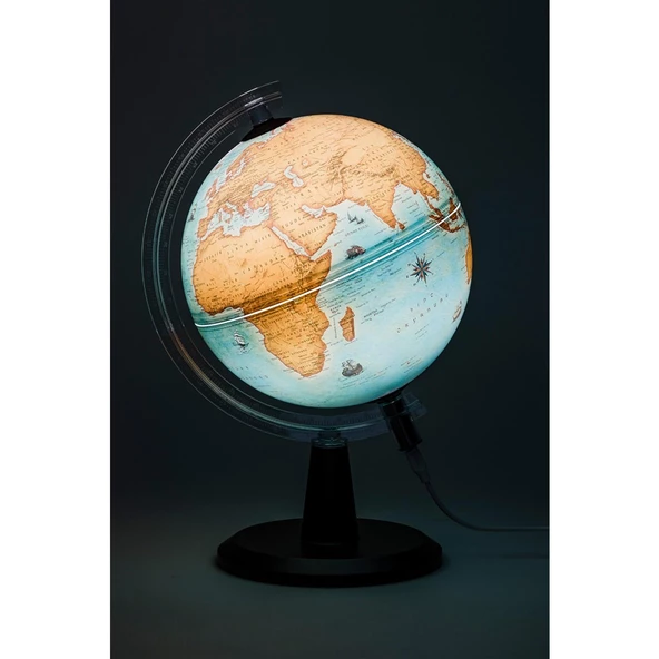 Gürbüz Küre Modern Antik Işıklı 26 CM Işıklı Antik Küre
