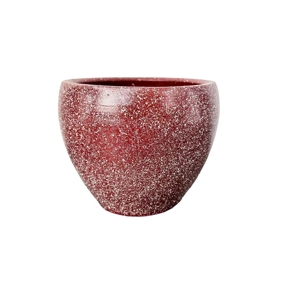 Bitki Tasarımı Bordo Granit Toprak Saksı Saksılık Salon Çiçeklik - 15 CM - Resim 10