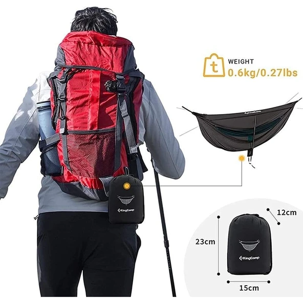 KINGCAMP PHILLIP HAMAK CIBINLIGI SIYAH - Resim 4