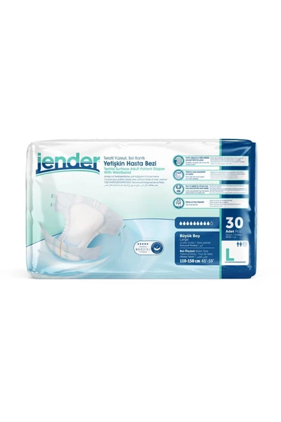 Jender Hasta Bezi Tekstil Yüzeyli Bel Bantlı Large 30'lu