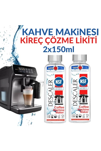 Pearly Care Coffeo Descaler Kahve Makineleri Ve Su Isıtıcıları Için Kireç Temizleyici Likit Kiti 2x150ml