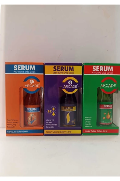 Arcade Bakım Serum Serisi 100 ml doğal yağlar yoğun onarıcı koruyucu bakım - Resim 8