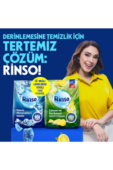 Rinso Limon ve Karbonat Renkliler ve Beyazlar için Toz Çamaşır Deterjanı 53 Yıkama 2 x 8 Kg - 7