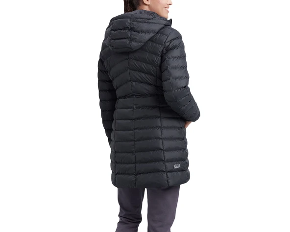 Skechers W Essential Maxi Length Hooded Jacket S212005 Kadın Günlük Mont - Resim 2