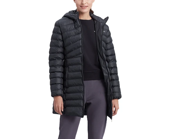 Skechers W Essential Maxi Length Hooded Jacket S212005 Kadın Günlük Mont - Resim 5