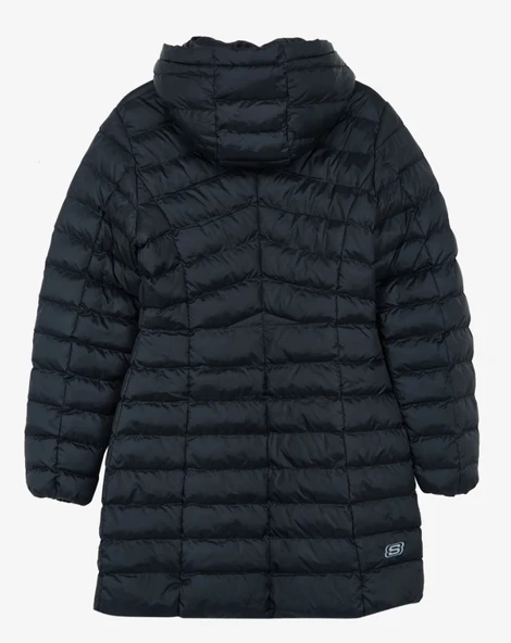 Skechers W Essential Maxi Length Hooded Jacket S212005 Kadın Günlük Mont - Resim 10