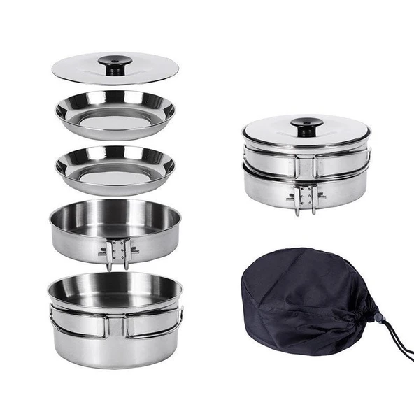 KINGCAMP BACKPACKER III SILVER YEMEK SET (2 KISI) - 2