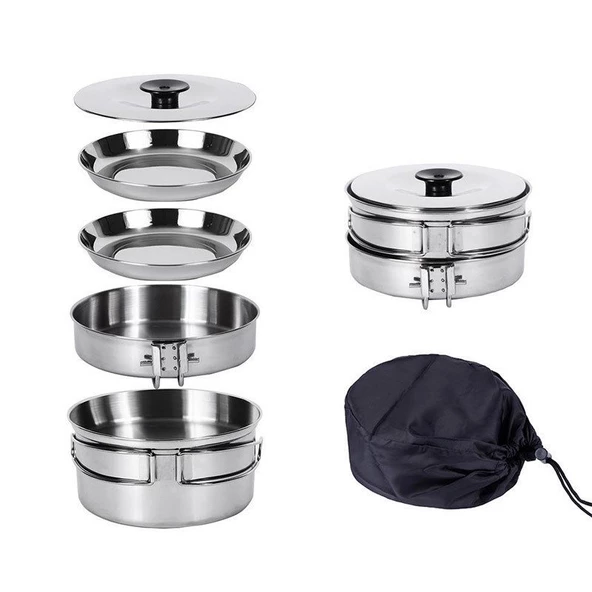 KINGCAMP BACKPACKER III SILVER YEMEK SET (2 KISI) - 8