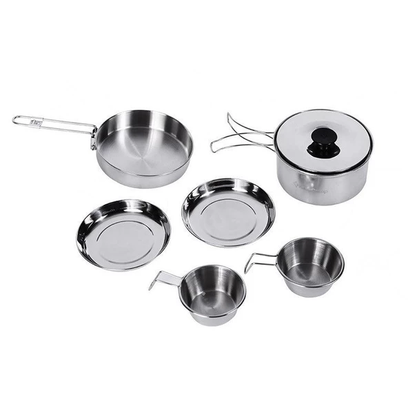 KINGCAMP BACKPACKER III SILVER YEMEK SET (2 KISI) - 7