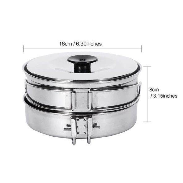 KINGCAMP BACKPACKER III SILVER YEMEK SET (2 KISI) - 10