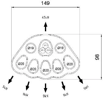 CT L637 5 DELIKLI ALUM. DAGITIM PLAKASI 40KN - 2